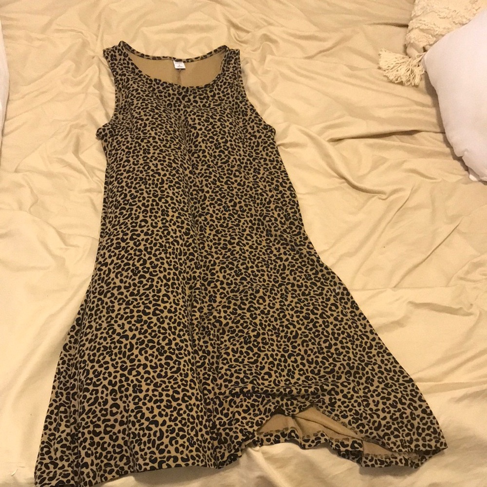 Cheetah print flowy mini dress